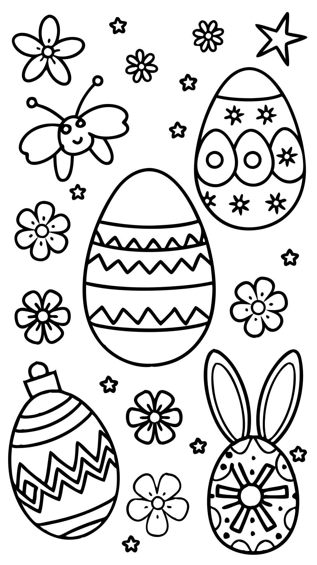 coloriage oeuf de Pâques